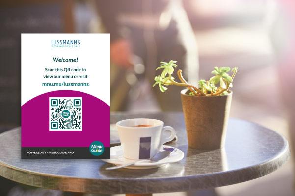 QR Code Menu Table Talker/Table Tent